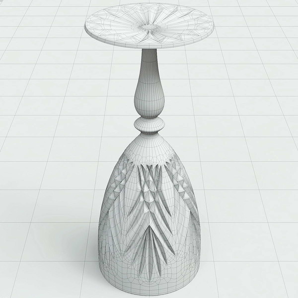 3d cut glass wine model - Wine Glass (Style B) by Gravistar