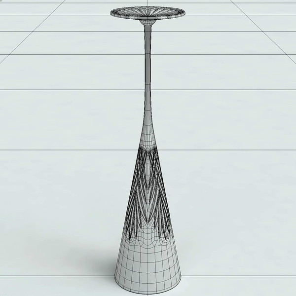 cut glass champagne 3d dxf - Champagne Glass by Gravistar