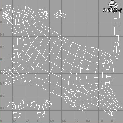 edge loop 3d model - Low Poly Cow by Int3lig3nt