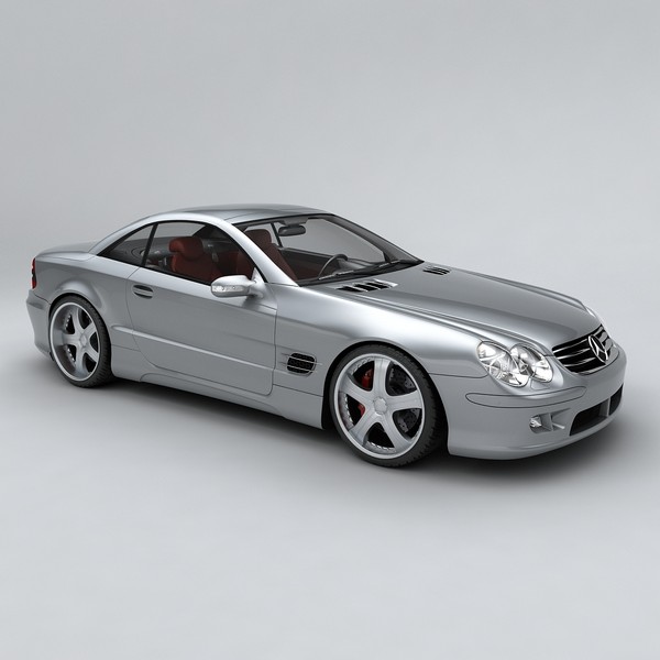 maya mercedes benz sl500 interior - Mercedes SL500 with interior by Branoa