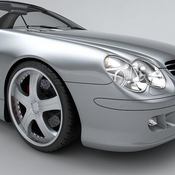 maya mercedes benz sl500 interior - Mercedes SL500 with interior by Branoa
