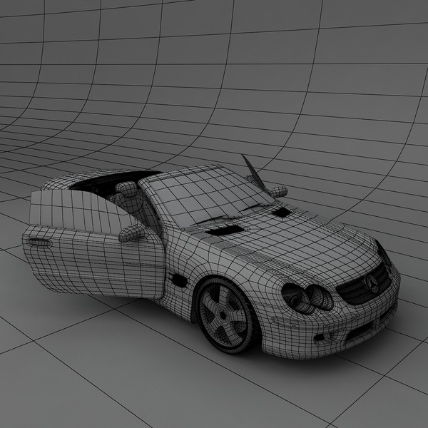 maya mercedes benz sl500 interior - Mercedes SL500 with interior by Branoa