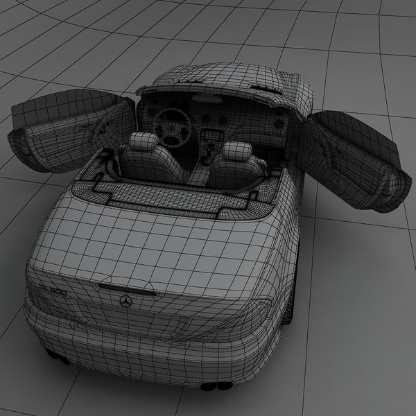 maya mercedes benz sl500 interior - Mercedes SL500 with interior by Branoa