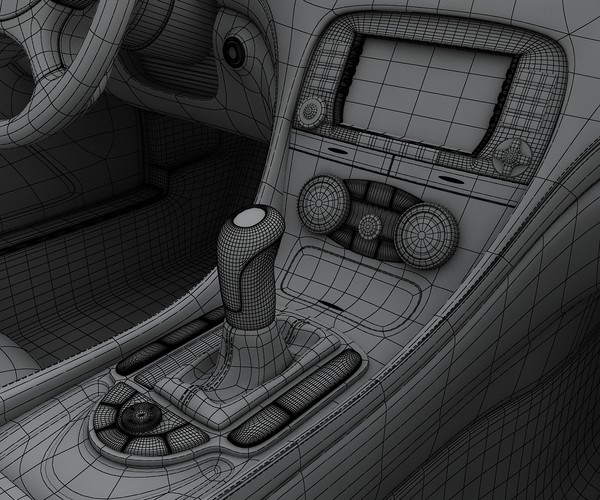 maya mercedes benz sl500 interior - Mercedes SL500 with interior by Branoa
