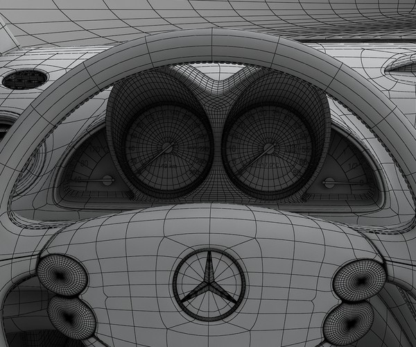 maya mercedes benz sl500 interior - Mercedes SL500 with interior by Branoa