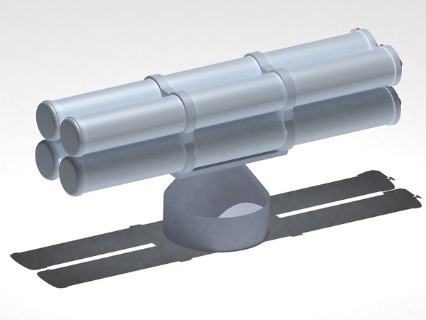 small-size antisubmarine weapon paket-nk 3d max - Paket-NK, Small-size antisubmarine weapon system by selena3D