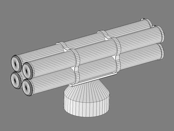 small-size antisubmarine weapon paket-nk 3d max - Paket-NK, Small-size antisubmarine weapon system by selena3D
