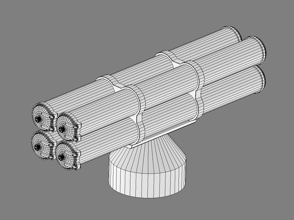 small-size antisubmarine weapon paket-nk 3d max - Paket-NK, Small-size antisubmarine weapon system by selena3D