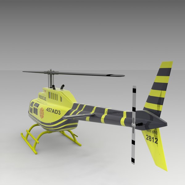 3d model of 206 jetranger helicopters - 206 Jetranger Helicopter Rescue by AcharyaD