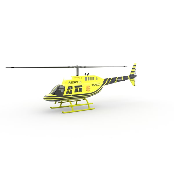 3d model of 206 jetranger helicopters - 206 Jetranger Helicopter Rescue by AcharyaD