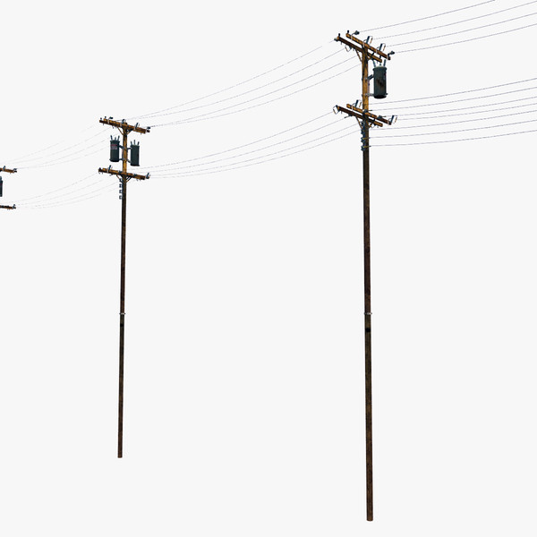 3d utility pole - Utility Pole - Game Resolution Model by MABA Media