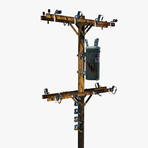 3d utility pole - Utility Pole - Game Resolution Model by MABA Media