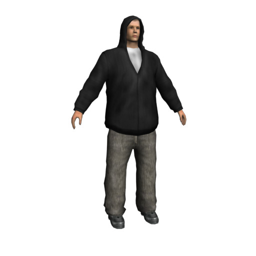 hooded guy 3d model - the Hooded Guy by indra_p