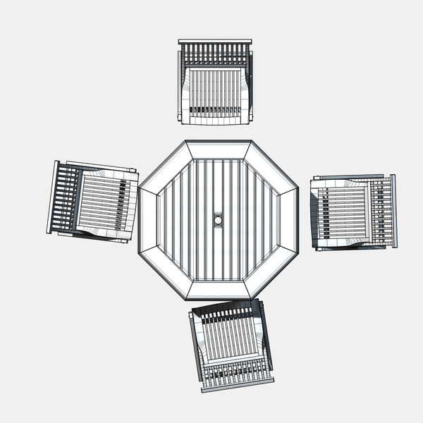 max garden chairs table - Garden chairs and table by Triood
