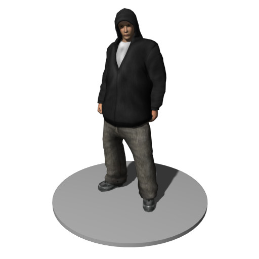 hooded guy 3d model - the Hooded Guy by indra_p