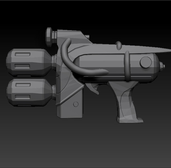 3d model pistol modern - waepon by farlaineloco