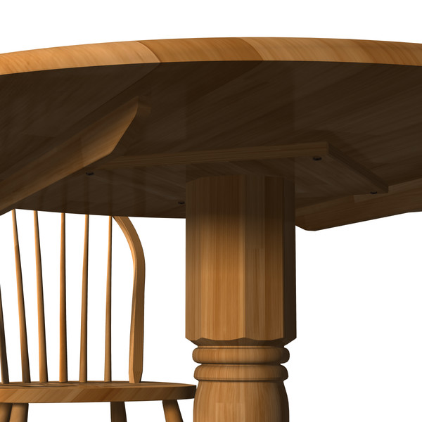 3d garden chairs table model - Round Table and two chairs by Triood