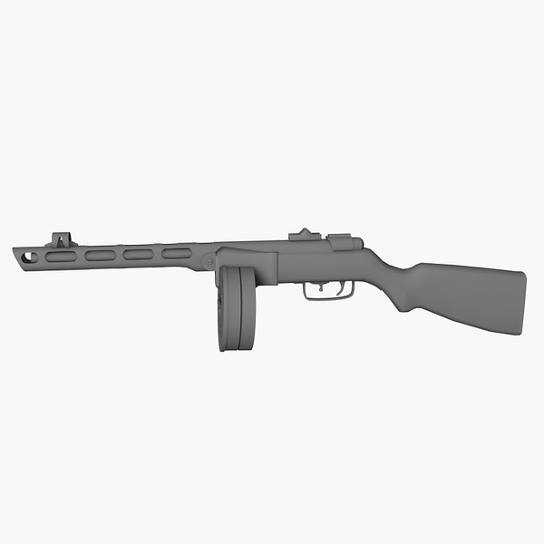 shpagina pistol gun 3d model - ppsh 41 by Sandu_Bublic