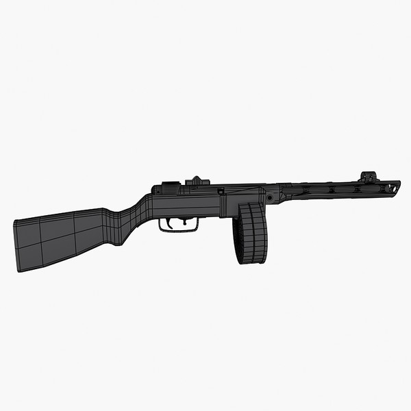 shpagina pistol gun 3d model - ppsh 41 by Sandu_Bublic