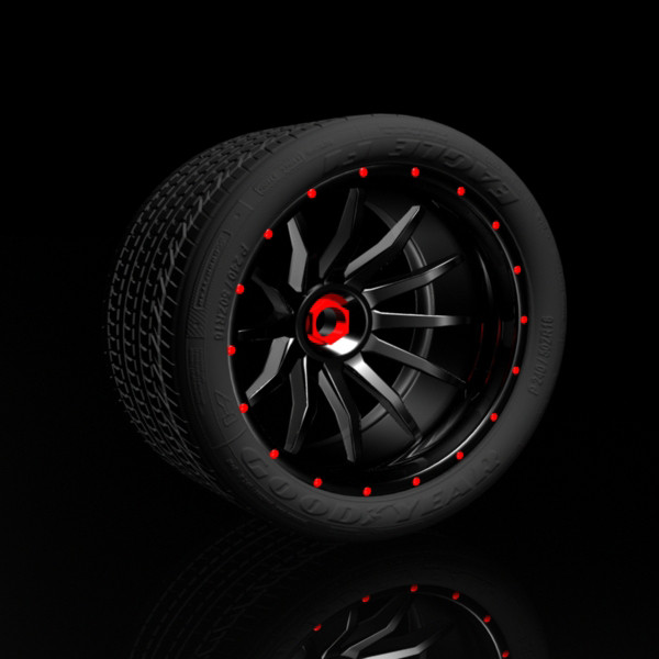 wheel tire 3d model - Wheel by innerg