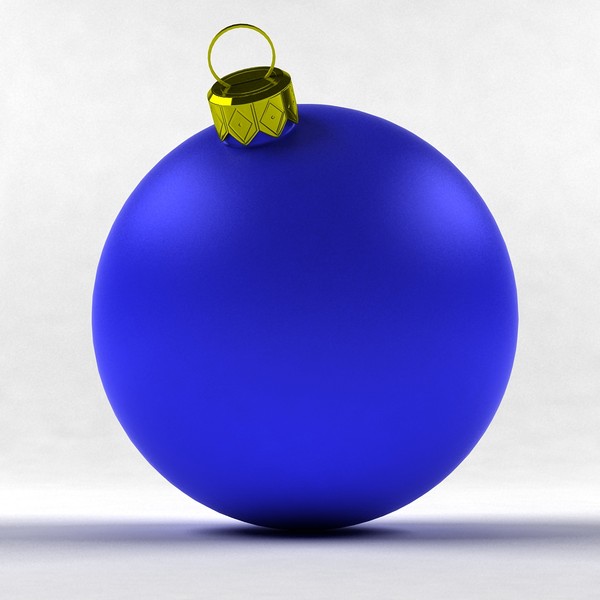 ball christmas blue 3d max - Christmas ball blue matte cap v1 by Tons of Bones