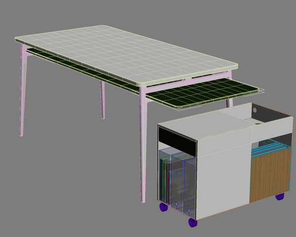 enchord desk 3d max - Herman Miller Enchord Desk Inc. Studio... by danieljhatton