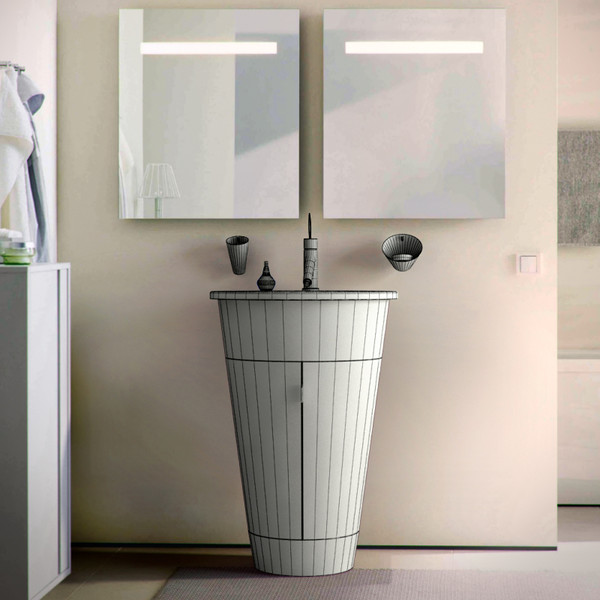 stark 1 vanity duravit 3d model - Duravit Stark 1 vanity by RTEwork
