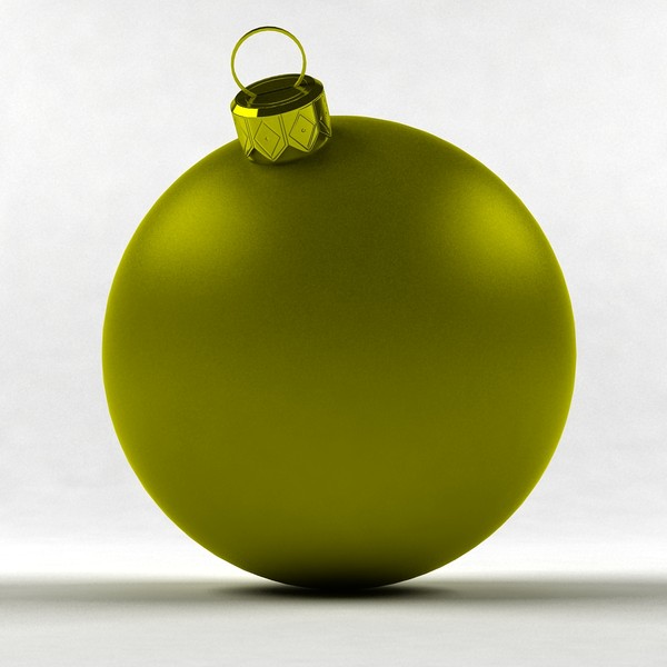ball christmas gold 3d model - Christmas ball gold matte cap v1 by Tons of Bones