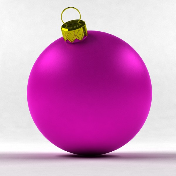 ball christmas purple 3d model - Christmas ball purple matte cap v1 by Tons of Bones