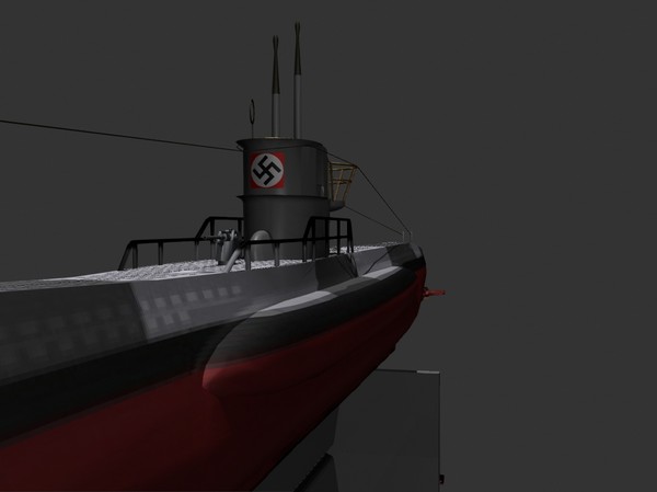 nazi type vii u-boat 3d lwo - Type VII U-boat by jhthomas512