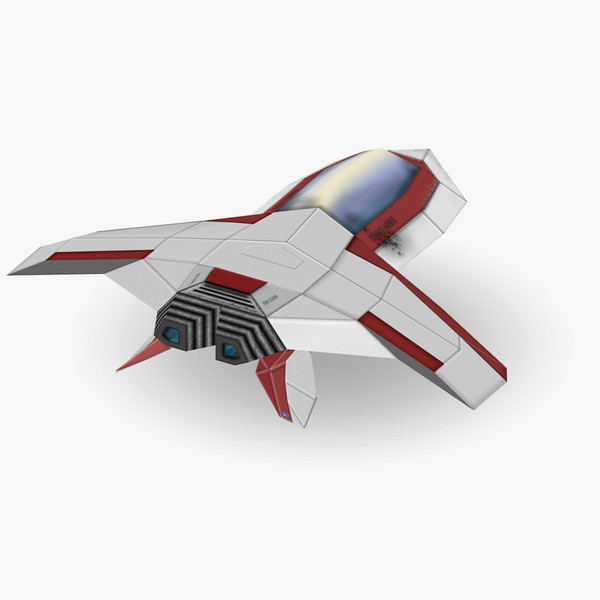 space fighter 2 low-poly 3ds - Space Fighter 2 Low-Poly by BjBachperson7