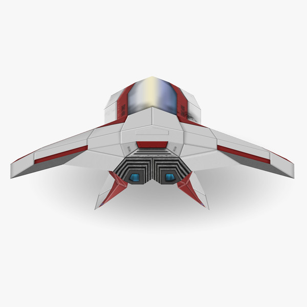 space fighter 2 low-poly 3ds - Space Fighter 2 Low-Poly by BjBachperson7