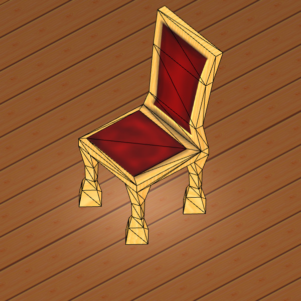 free old chair low-poly 3d model - Old Chair Low-Poly by BjBachperson7