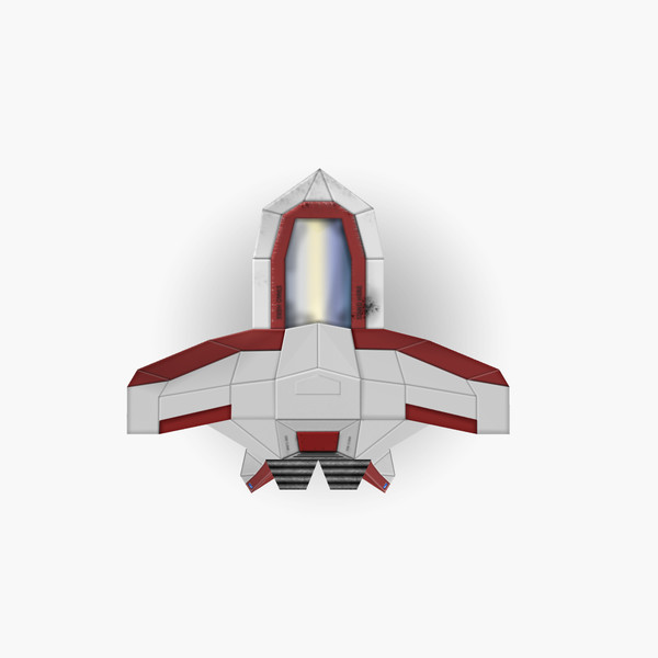 space fighter 2 low-poly 3ds - Space Fighter 2 Low-Poly by BjBachperson7
