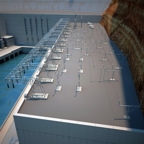 maya hydroelectric dam 1 - Hydroelectric Dam 1 by 3d_molier