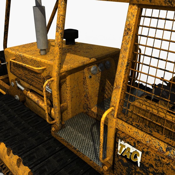 3ds max old bulldozer - Old Bulldozer by 3D Graphics