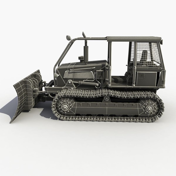 3ds max old bulldozer - Old Bulldozer by 3D Graphics