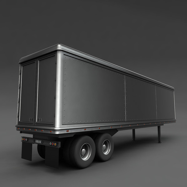3d model of heavy truck - Truck With Trailer by mariusce