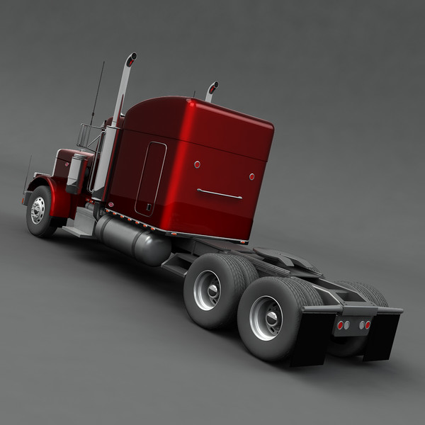 3d model of heavy truck - Truck With Trailer by mariusce