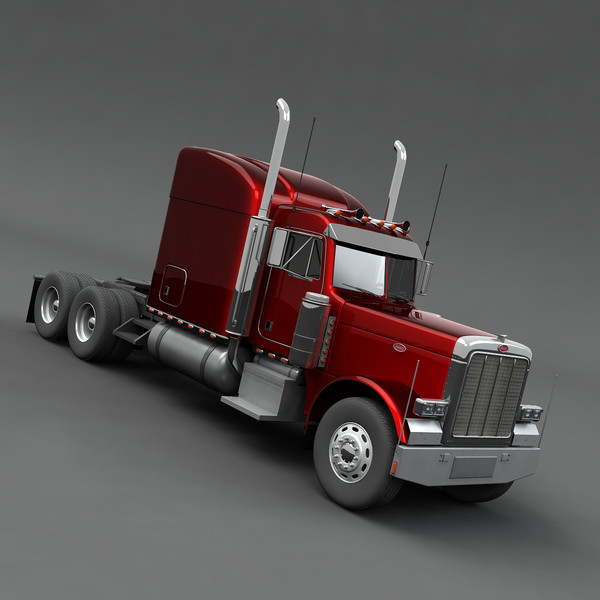 3d model of heavy truck - Truck With Trailer by mariusce