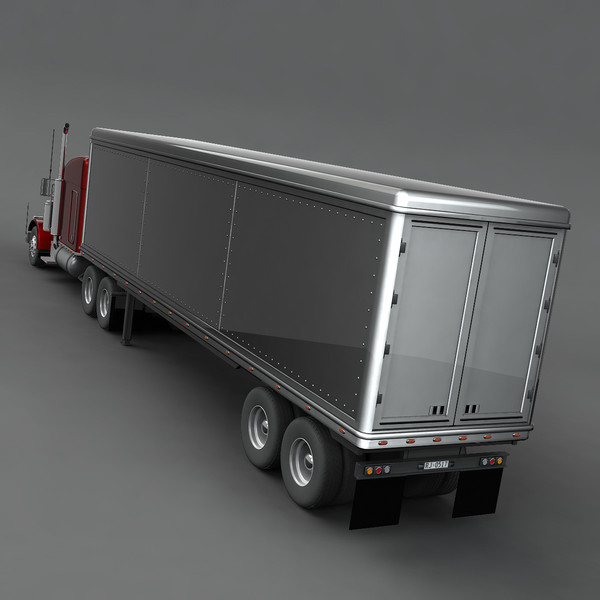 3d model of heavy truck - Truck With Trailer by mariusce