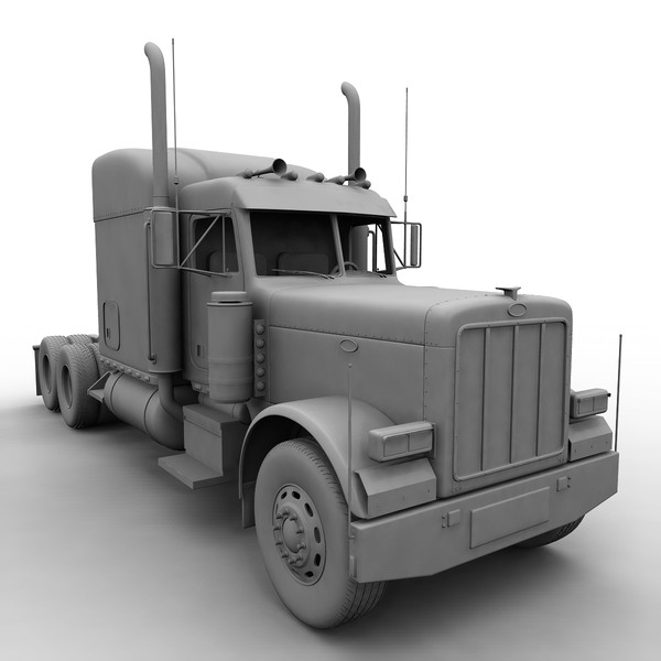 3d model of heavy truck - Truck With Trailer by mariusce