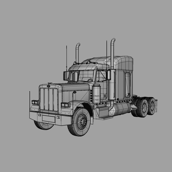 3d model of heavy truck - Truck With Trailer by mariusce