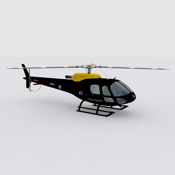 eurocopter helicopter 3d max - Eurocopter Helicopter Black... by AcharyaD
