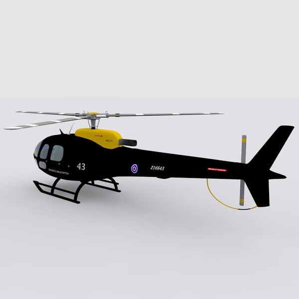 eurocopter helicopter 3d max - Eurocopter Helicopter Black... by AcharyaD