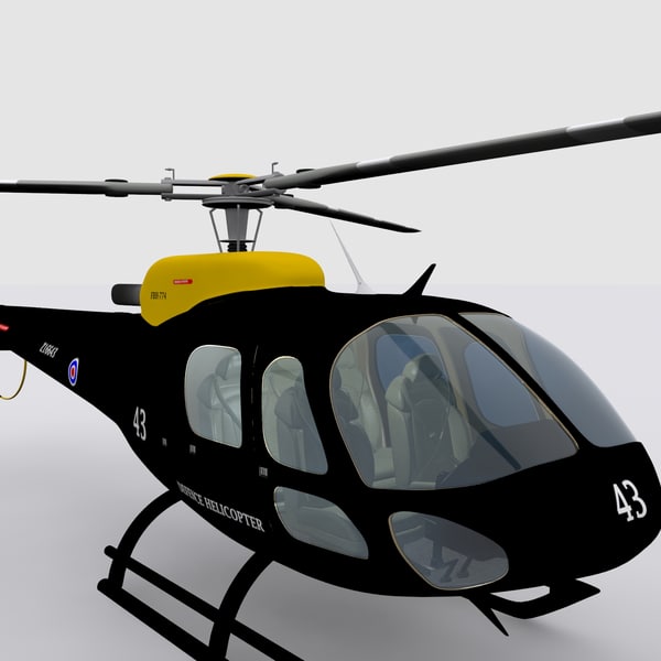 eurocopter helicopter 3d max - Eurocopter Helicopter Black... by AcharyaD