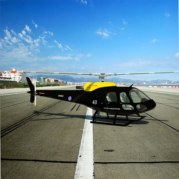 eurocopter helicopter 3d max - Eurocopter Helicopter Black... by AcharyaD