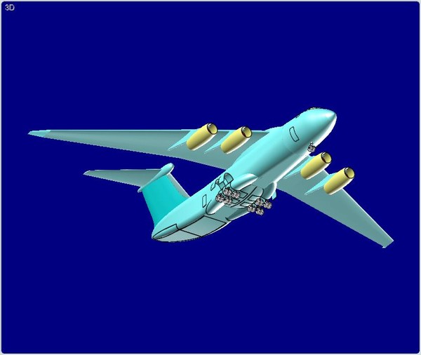china y-20 large transport 3d dwg - China Y-20 Large Transport Speculative Assembly Model by RodgerSaintJohn