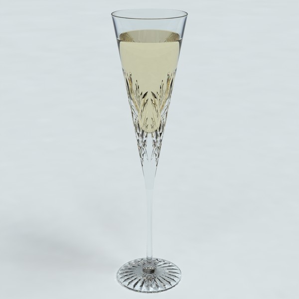 cut glass champagne 3d dxf - Champagne Glass by Gravistar