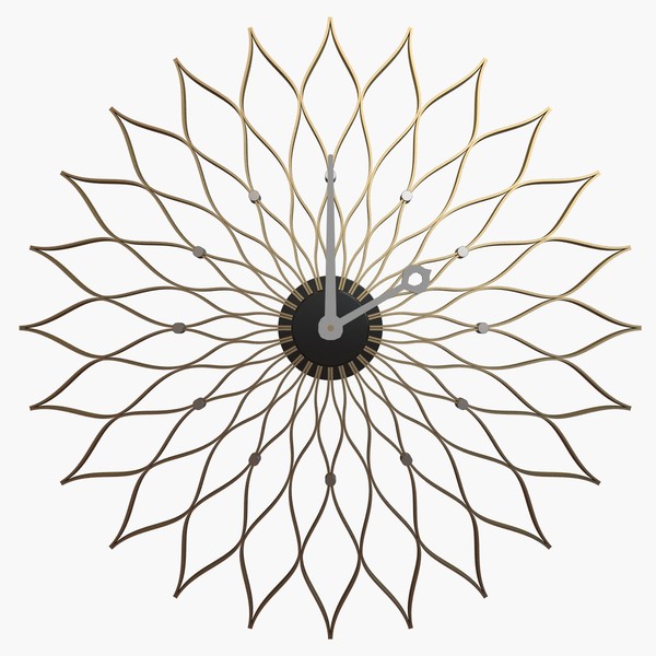 sunflower clock vitra 3d model - Vitra - Sunflower Clock by dimosbarbos